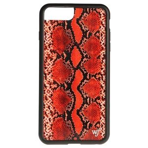 Red Snakeskin Wildflower Case (iPhone 7/8 Plus)